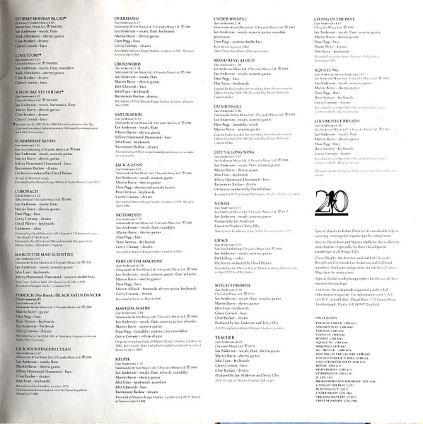 Jethro Tull - 20 Years Of Jethro Tull | Chrysalis (303 418) - 4