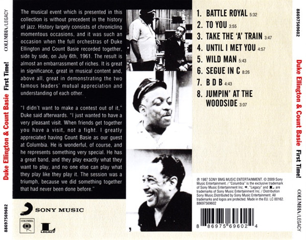 Duke Ellington + Count Basie - First Time! The Count Meets The Duke | Columbia (88697569602) - 2 Duke Ellington + Count Basie - First Time! The Count Meets The Duke | Columbia (88697569602) - 2