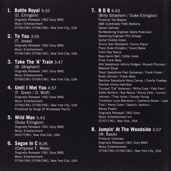 Duke Ellington + Count Basie - First Time! The Count Meets The Duke | Columbia (88697569602) - 3 Duke Ellington + Count Basie - First Time! The Count Meets The Duke | Columbia (88697569602) - 3
