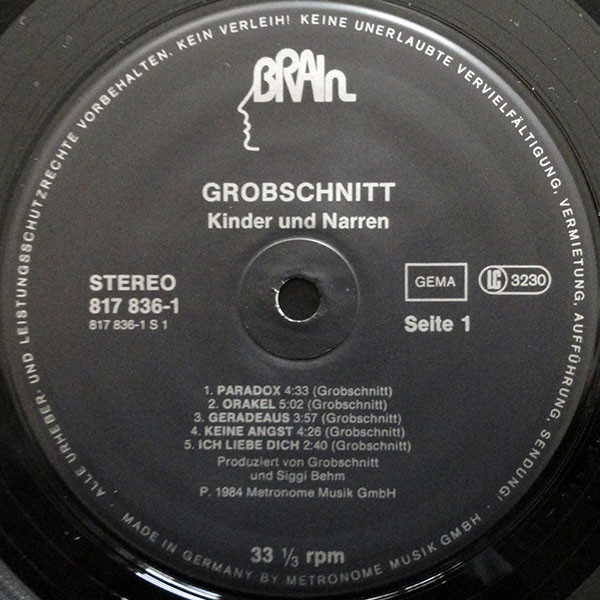 Grobschnitt - Kinder + Narren | Brain (BRAIN 817 836-1 ME) - 3 Grobschnitt - Kinder + Narren | Brain (BRAIN 817 836-1 ME) - 3