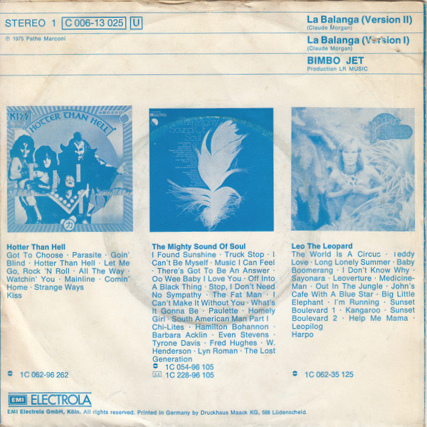 Bimbo Jet - La Balanga | EMI (1C 006-13 025) - 2