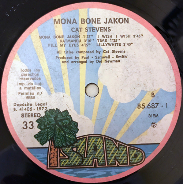 Cat Stevens - Mona Bone Jakon | Island Records (85687-I) - 4