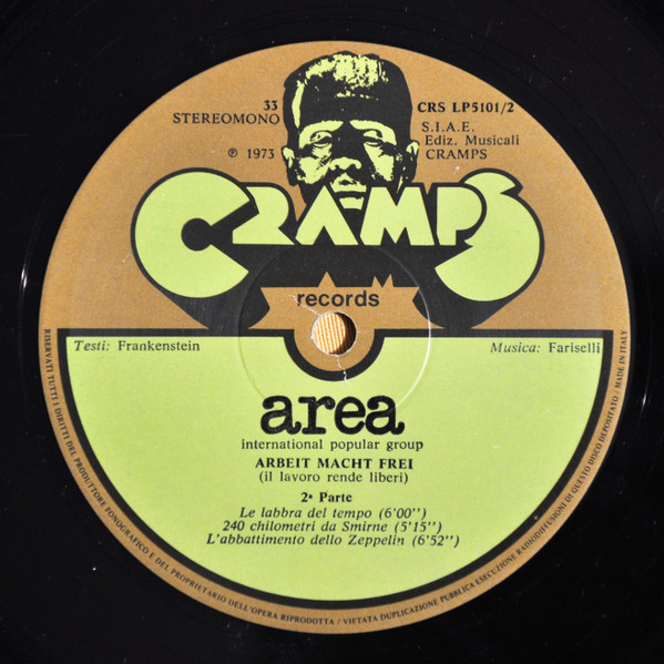 Area - Arbeit Macht Frei (Il Lavoro Rende Liberi) | Cramps Records (CRS LP5101) - 4 Area - Arbeit Macht Frei (Il Lavoro Rende Liberi) | Cramps Records (CRS LP5101) - 4