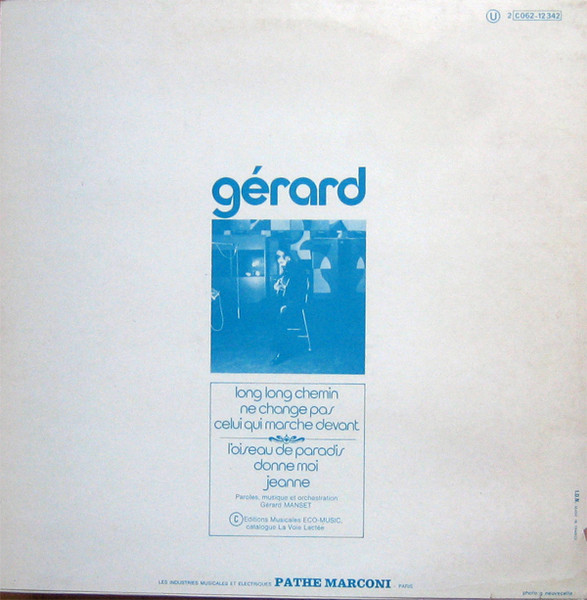 Gérard Manset - Manset | Pathé (2 C 062-12342) - 2 Gérard Manset - Manset | Pathé (2 C 062-12342) - 2