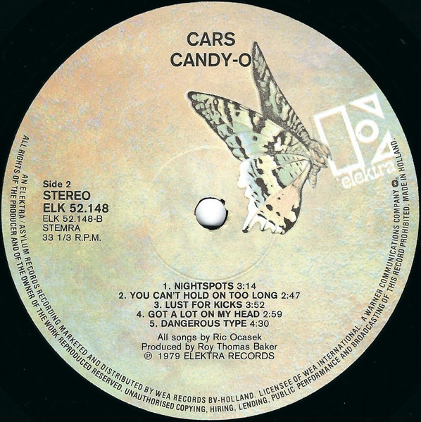 The Cars - Candy-O | Elektra (ELK 52 148) - 4