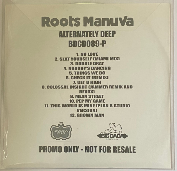 Roots Manuva - Alternately Deep | Big Dada Recordings (BDCD089-P) - 2