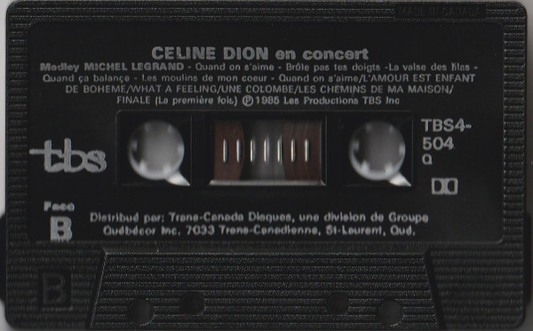 Céline Dion - En Concert | TBS (TBS4- 504) - 3 Céline Dion - En Concert | TBS (TBS4- 504) - 3