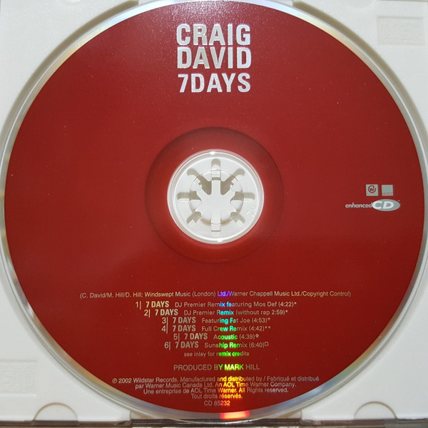 Craig David - 7 Days | Wildstar Records (CD 85232) - 3