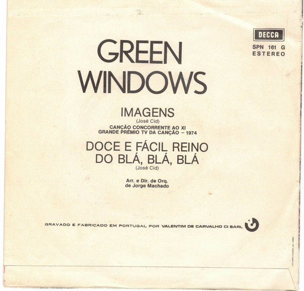 Green Windows - Imagens | Decca (SPN 161 G) - 2