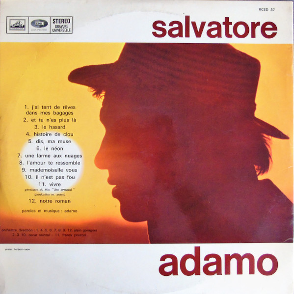 Adamo - Adamo | His Master's Voice (RCSD 37) - 3