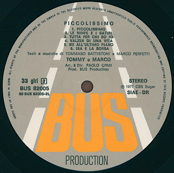 Tommy E Marco - Piccolissimo | Bus Production (BUS 82005) - 4