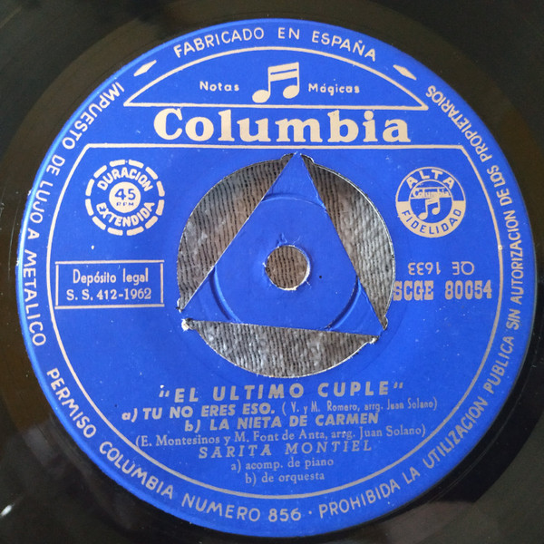 Sara Montiel - El Ultimo Cuplé | Columbia (SCGE 80054) - 4