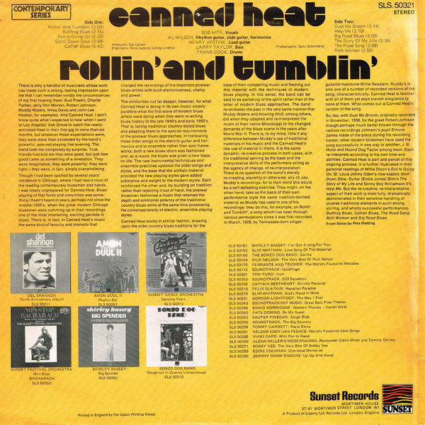 Canned Heat - Rollin' And Tumblin' | Sunset Records (SLS. 50321) - 2
