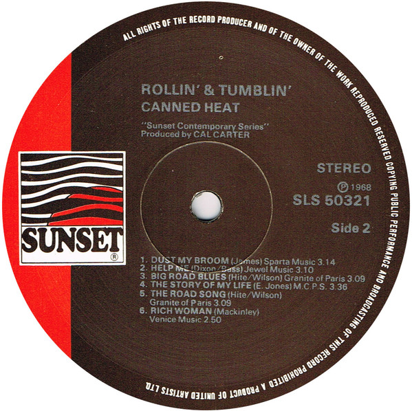Canned Heat - Rollin' And Tumblin' | Sunset Records (SLS. 50321) - 4