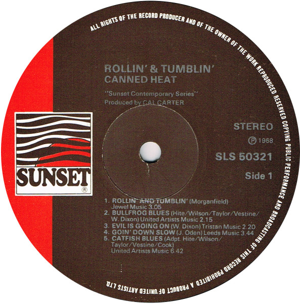 Canned Heat - Rollin' And Tumblin' | Sunset Records (SLS. 50321) - 3