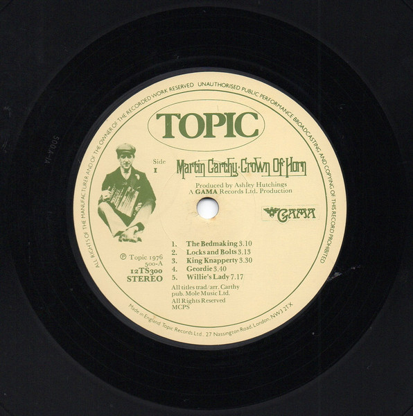 Martin Carthy - Crown Of Horn | Topic Records (12TS300) - 3