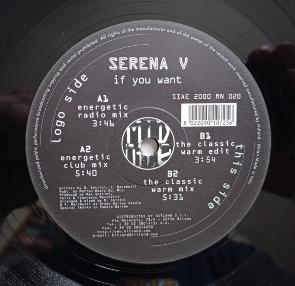 Serena V - If You Want | Mid-Nite (MN 020) - main Serena V - If You Want | Mid-Nite (MN 020) - main