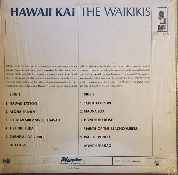 The Waikiki's - Hawaii Tattoo [Vinyl] | Kapp Records (KL-1366) - 2