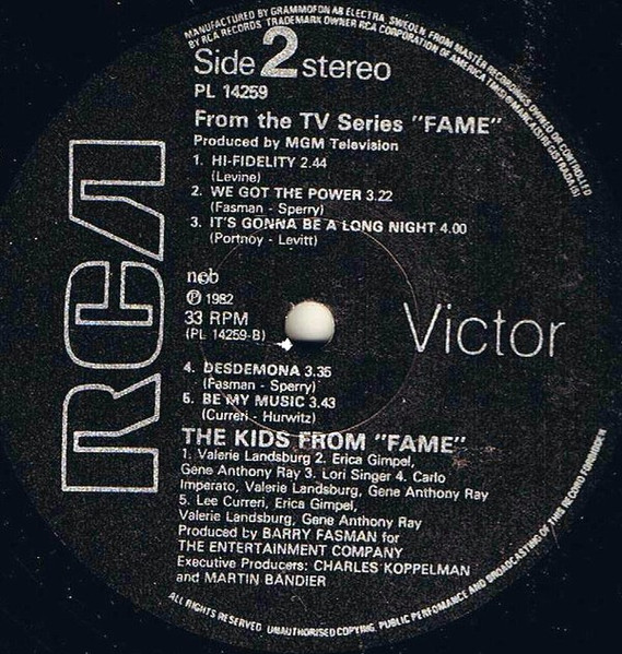 The Kids From Fame - The Kids From Fame | RCA Victor (PL 14259) - 4 The Kids From Fame - The Kids From Fame | RCA Victor (PL 14259) - 4