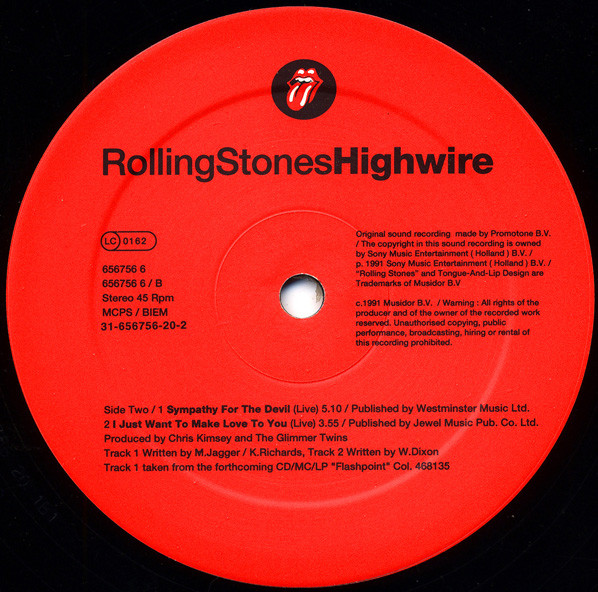 The Rolling Stones - Highwire | Rolling Stones Records (656756 6) - 4