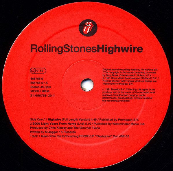 The Rolling Stones - Highwire | Rolling Stones Records (656756 6) - 3