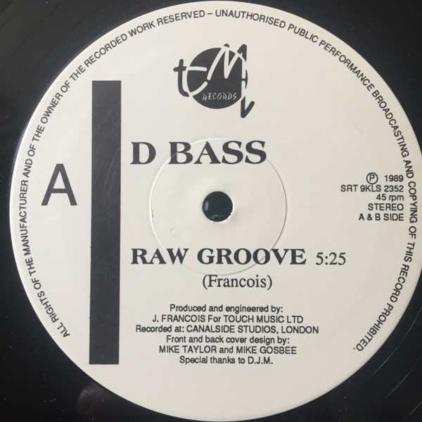 D Bass - Raw Groove | Touch Music Records (SRT 9KLS 2352) - 3