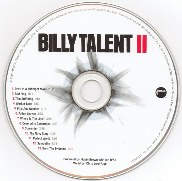 Billy Talent - Billy Talent II [CD] | Atlantic (CD 83941) - 3
