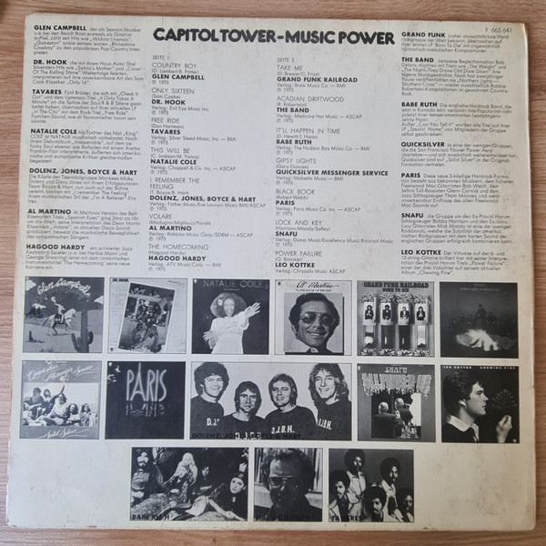 Various - Capitol Tower - Music Power | Capitol Records (F 665 641) - 2