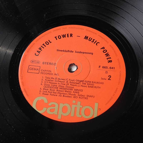 Various - Capitol Tower - Music Power | Capitol Records (F 665 641) - 4