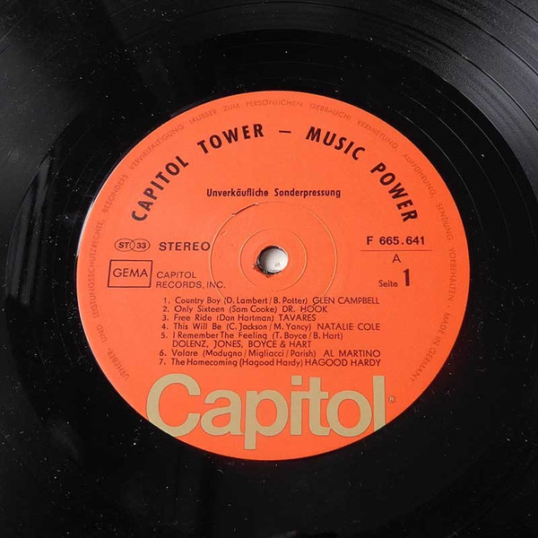 Various - Capitol Tower - Music Power | Capitol Records (F 665 641) - 3