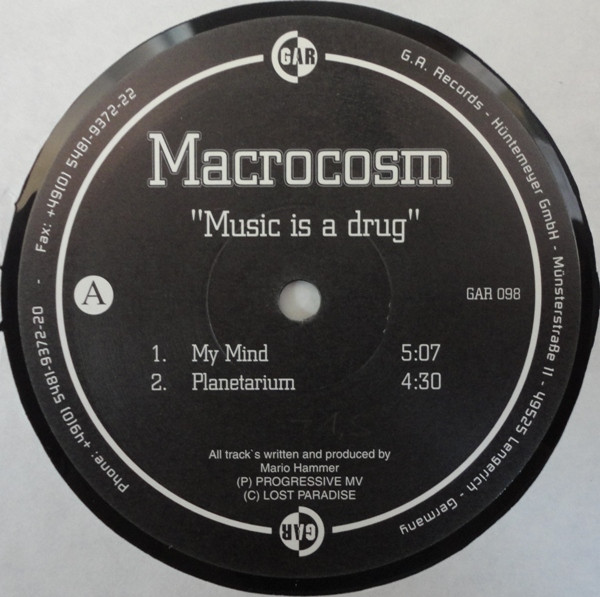 Macrocosm - Music Is A Drug | Gothic Arts Records (GAR 098) - 3