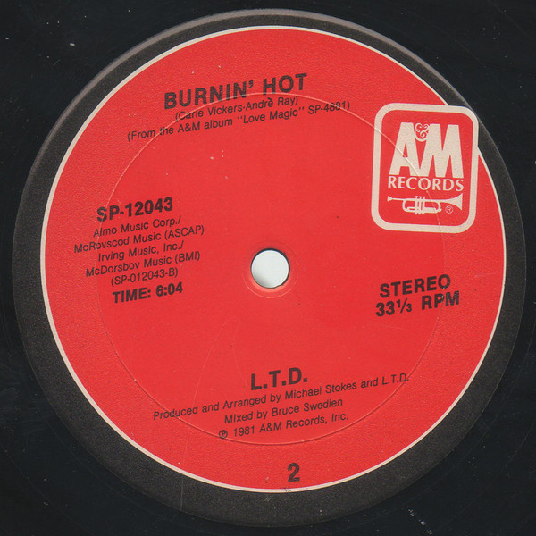 L.T.D. - Kickin' Back | A&M Records (SP-12043) - 2