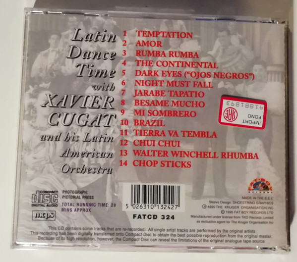 Xavier Cugat And His Orchestra - Latin Dance Time With | Fat Boy Records (FATCD 324) - 2 Xavier Cugat And His Orchestra - Latin Dance Time With | Fat Boy Records (FATCD 324) - 2