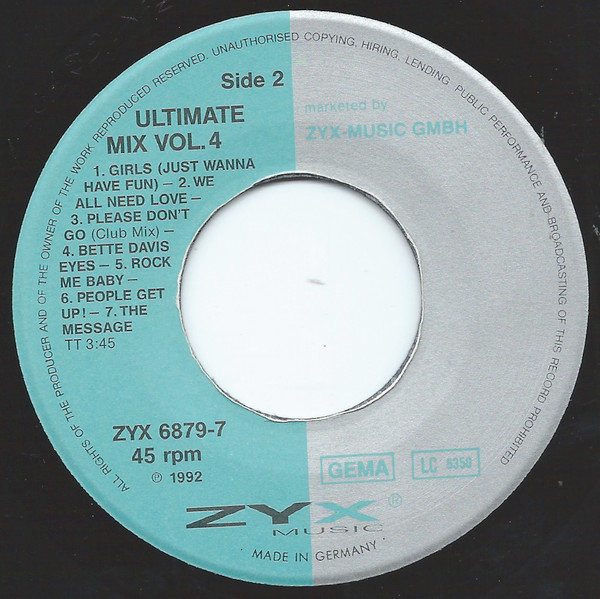 Various - Ultimate Mix Vol. 4 | ZYX Music (ZYX 6879-7) - 4