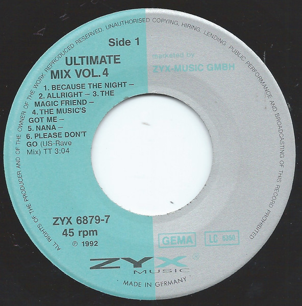 Various - Ultimate Mix Vol. 4 | ZYX Music (ZYX 6879-7) - 3