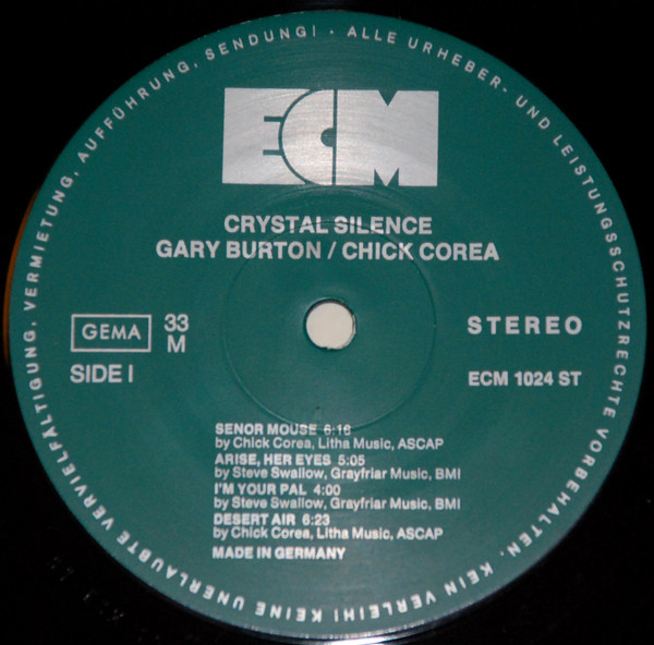 Gary Burton / Chick Corea - Crystal Silence | ECM Records (ECM 1024 ST) - 3