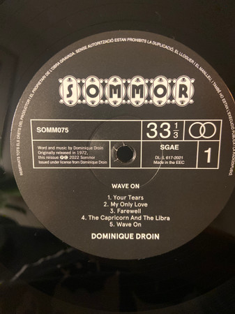Dominique Droin - Wave On | Sommor (SOMM075) - 3
