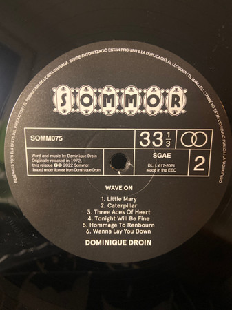 Dominique Droin - Wave On | Sommor (SOMM075) - 4