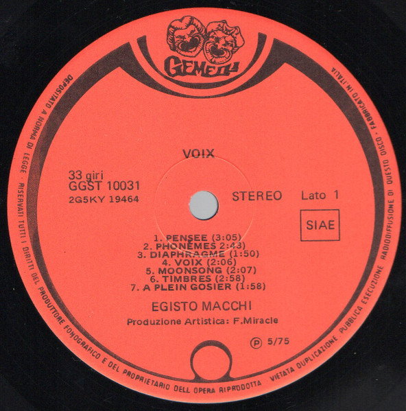 Egisto Macchi - Voix | Gemelli (GG.ST. 10031) - 3 Egisto Macchi - Voix | Gemelli (GG.ST. 10031) - 3