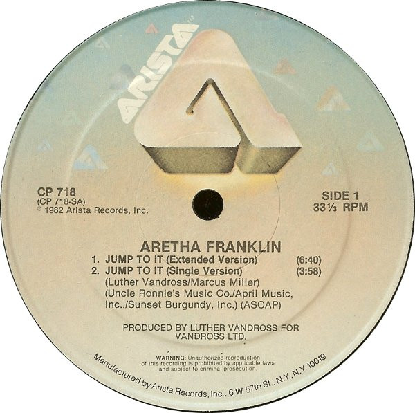 Aretha Franklin - Jump To It | Arista (CP 718)