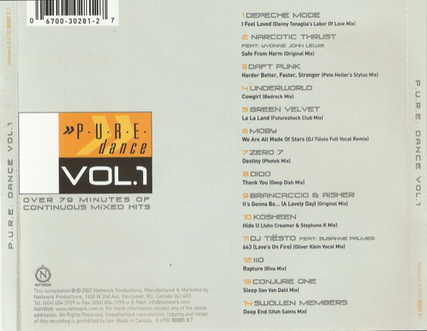 Various - P●U●R●E● Dance Vol. 1 | Nettwerk (0 6700 30281 2 7) - 3 Various - P●U●R●E● Dance Vol. 1 | Nettwerk (0 6700 30281 2 7) - 3