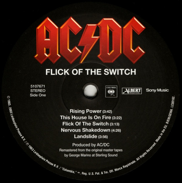 AC/DC - Flick Of The Switch | Columbia (5107671) - main