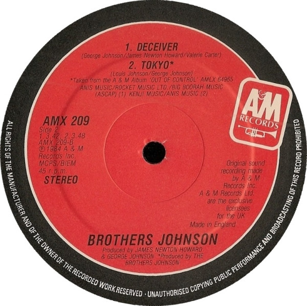 Brothers Johnson - You Keep Me Coming Back | A&M Records (AMX 209) - 3