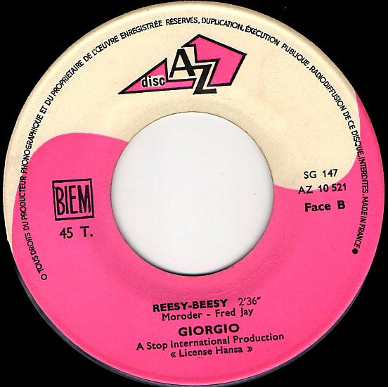 Giorgio Moroder - Moody Trudy / Reesy Beesy | Disc'Az (AZ 10.521) - 4 Giorgio Moroder - Moody Trudy / Reesy Beesy | Disc'Az (AZ 10.521) - 4