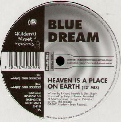 Blue Dream - Heaven Is A Place On Earth | Academy Street Records (ACST022) - main