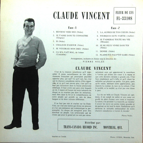 Claude Vincent - Claude Vincent | Fleur De Lys (FL-33108) - 2 Claude Vincent - Claude Vincent | Fleur De Lys (FL-33108) - 2