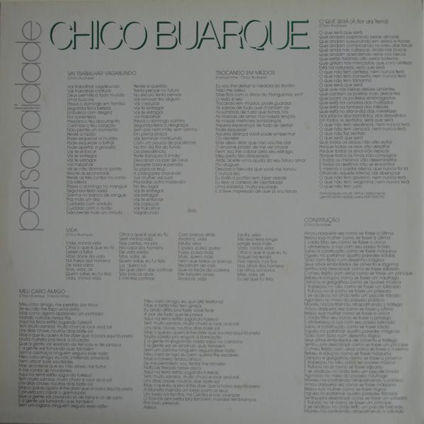 Chico Buarque - Personalidade | Philips (832 220-1) - 3 Chico Buarque - Personalidade | Philips (832 220-1) - 3