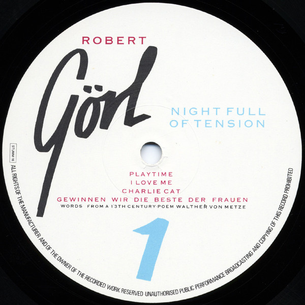 Robert Görl - Night Full Of Tension | Mute (STUMM 16) - 3 Robert Görl - Night Full Of Tension | Mute (STUMM 16) - 3