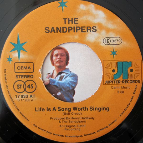 The Sandpipers - Life Is A Song Worth Singing | Jupiter Records (17 933 AT) - 3