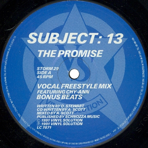 Subject 13 - The Promise | Vinyl Solution (STORM 29) - 3